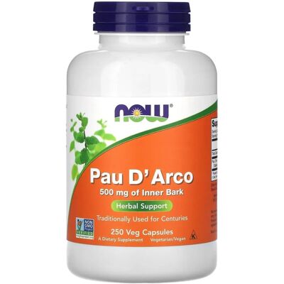 Now Foods Pau D'Arco 500mg Capsule (250 pz.) Now Foods Pau D'Arco 500mg Capsule (250 pz.)