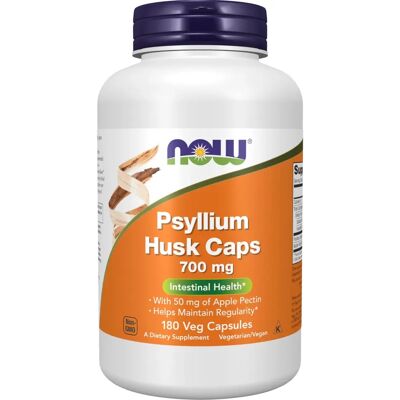 NOW Foods Capsule di guscio di psillio - 700 mg - 180 vegetariane NOW Foods Capsule di guscio di psillio - 700 mg - 180 vegetariane