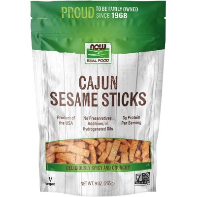 Now Foods Cajun Sesame Sticks - Sesame Snacks 9 oz Now Foods Cajun Sesame Sticks - Sesame Snacks 9 oz