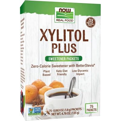 Now Foods Xylitol Plus - Sucrant naturel, 75 sachets - Publicité Now Foods Xylitol Plus - Sucrant naturel, 75 sachets - Publicité