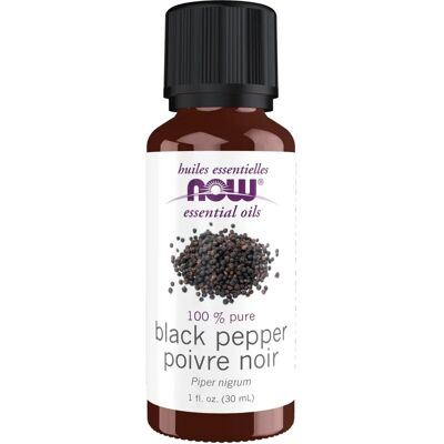 NOW Foods Black Pepper Oil - Essential Oil - 30ml NOW Foods Black Pepper Oil - Essential Oil - 30ml