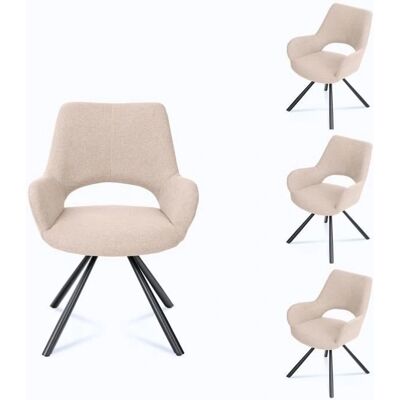 Meubles Cosy - Silla Escandinava 4-pack - marrón - Dining chair Meubles Cosy - Silla Escandinava 4-pack - marrón - Dining chair