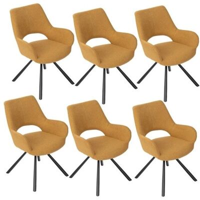 Meubles Cosy - Set6 - Tela amarilla - Dining chairs Meubles Cosy - Set6 - Tela amarilla - Dining chairs