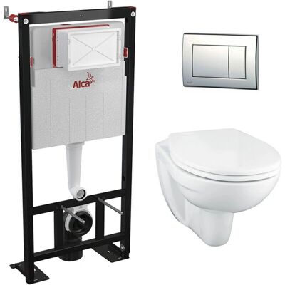 Sistema de Inodoro Empotrado Alca - Soporte y Panel en Cromo Sistema de Inodoro Empotrado Alca - Soporte y Panel en Cromo