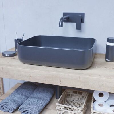 Set de Baño de Roble Natural Egger - Soporte y Toallero Set de Baño de Roble Natural Egger - Soporte y Toallero