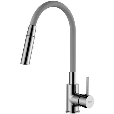 Siko - Grifo de cocina con memoria, 2 modos de chorro - Silicona gris Siko - Grifo de cocina con memoria, 2 modos de chorro - Silicona gris