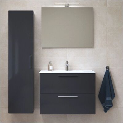 Conjunto de mobiliario baño Vitra Mia - Espejo, lavabo, LED Conjunto de mobiliario baño Vitra Mia - Espejo, lavabo, LED