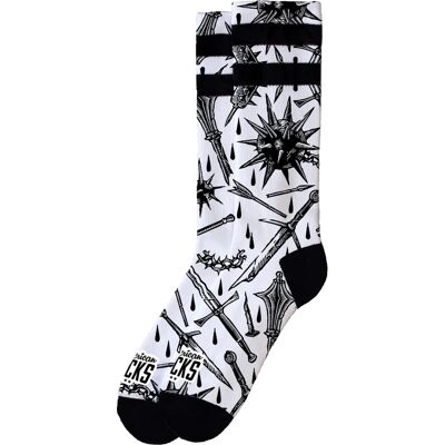 American Socks - Medieval Mid High White - S/M Medias American Socks - Medieval Mid High White - S/M Medias