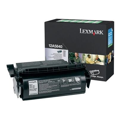 Cartucho de toner preto Lexmark 12A5840 - Impressora Cartucho de toner preto Lexmark 12A5840 - Impressora