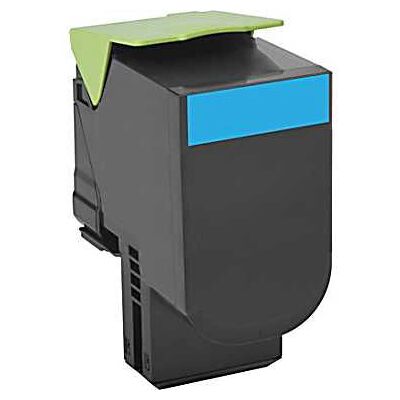 Cartouche toner cyan Lexmark 80C0X20 - Haute capacité - Originale - Pour CX510de, Dhe, The Cartouche toner cyan Lexmark 80C0X20 - Haute capacité - Originale - Pour CX510de, Dhe, The