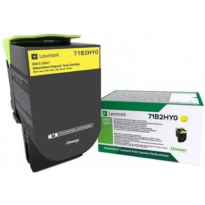 Lexmark 71B2HY0 Żółty Toner o Wysokiej Wydajności - Akcesoria Drukarki Lexmark 71B2HY0 Żółty Toner o Wysokiej Wydajności - Akcesoria Drukarki