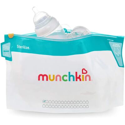 Sacchetti sterilizzatori riutilizzabili per microonde Munchkin - Confezione da 6 Sacchetti sterilizzatori riutilizzabili per microonde Munchkin - Confezione da 6
