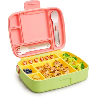 Munchkin - Lunch Bento Box - Yellow - Includes Utensils - Lunch Bento Box Munchkin - Lunch Bento Box - Yellow - Includes Utensils - Lunch Bento Box