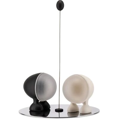 Alessi Lilliput Salt and Pepper Set - Stainless Steel 18/10, Thermoplastic - Salt & Pepper Alessi Lilliput Salt and Pepper Set - Stainless Steel 18/10, Thermoplastic - Salt & Pepper