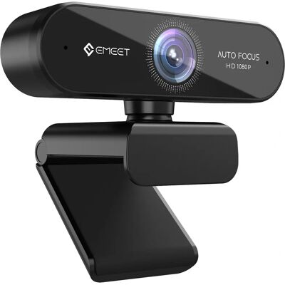 Webcam eMeet Nova - Full HD 1080p - Microfones com cancelamento de ruído - Suporte universal Webcam eMeet Nova - Full HD 1080p - Microfones com cancelamento de ruído - Suporte universal