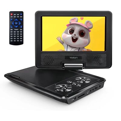YOTON 9.5-inch Portable DVD Player with 7.5-inch Swivel Screen - Built-in Battery - Portable DVD Player YOTON 9.5-inch Portable DVD Player with 7.5-inch Swivel Screen - Built-in Battery - Portable DVD Player