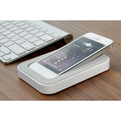 Bluelounge Saidoka Supporto Smartphone - Bianco, iPhone, Ricarica Wireless Bluelounge Saidoka Supporto Smartphone - Bianco, iPhone, Ricarica Wireless