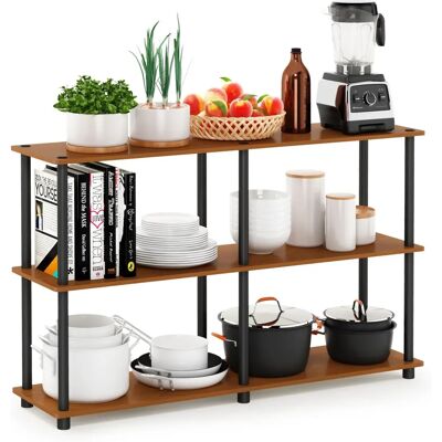 Furinno 3-Ebenen Shelf - Multi-purpose, wood, Cherry/Black Furinno 3-Ebenen Shelf - Multi-purpose, wood, Cherry/Black