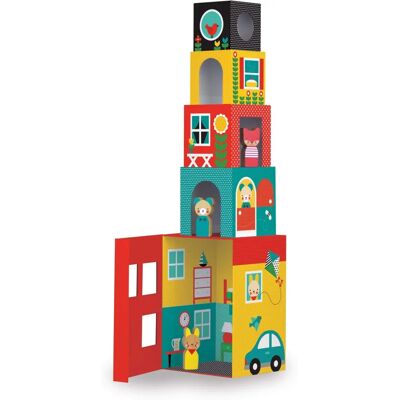 Petit Collage Houten Blokken Speelset - Kinders Stapelspel Petit Collage Houten Blokken Speelset - Kinders Stapelspel