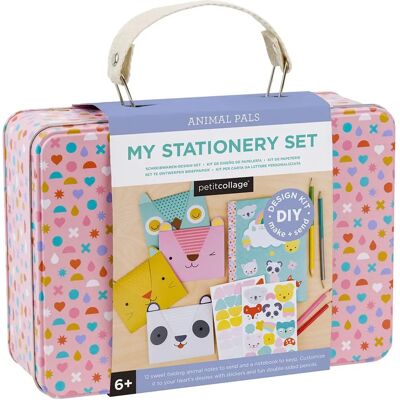 Petit Collage Creative Suitcase Animal Stationery Set - Creative Set for Kids Petit Collage Creative Suitcase Animal Stationery Set - Creative Set for Kids