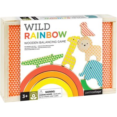 Petit Collage Wild Rainbow Wooden Balancing Spiel Petit Collage Wild Rainbow Wooden Balancing Spiel