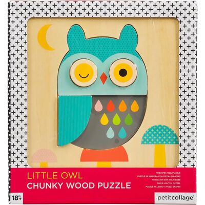 Petit Collage Kleiner Eule Mehrfarben Holzpuzzle - Puzzle Petit Collage Kleiner Eule Mehrfarben Holzpuzzle - Puzzle