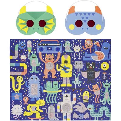 Petit Collage Little Monster Jam CollageDecoder Puzzle - Puzzle Petit Collage Little Monster Jam CollageDecoder Puzzle - Puzzle