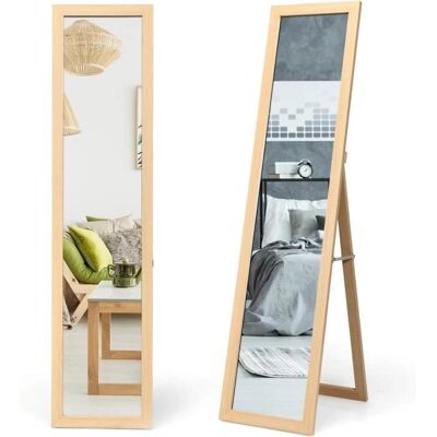 Costway Miroir sur pied - Blanc - Usage polyvalent - Style scandinave moderne - Publicité Costway Miroir sur pied - Blanc - Usage polyvalent - Style scandinave moderne - Publicité