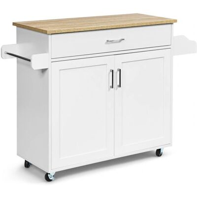 Costway Carro de Cocina - Estantes Ajustables - Solución de Almacenamiento - Cocina Costway Carro de Cocina - Estantes Ajustables - Solución de Almacenamiento - Cocina