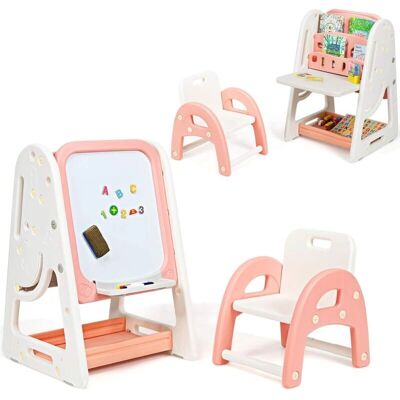 COSTWAY - 2-in-1 - Verstellbare Höhe - Magnetische Tafel - Easel COSTWAY - 2-in-1 - Verstellbare Höhe - Magnetische Tafel - Easel
