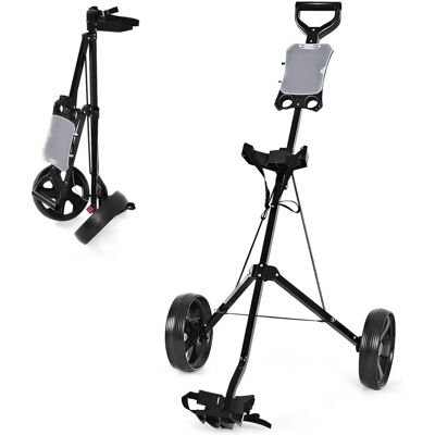Costway golfvogn med justerbar rem - Foldbar, holdbar, let Costway golfvogn med justerbar rem - Foldbar, holdbar, let