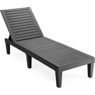 Chaise Longue Réglable Costway - Structure en acier résistante aux intempéries - Noir - Publicité Chaise Longue Réglable Costway - Structure en acier résistante aux intempéries - Noir - Publicité