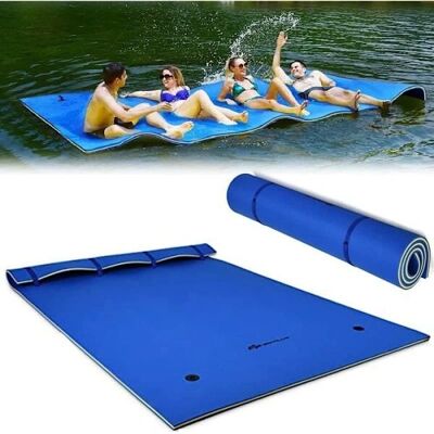 Alfombra Flotante Costway - Azul 270x180cm, Sin inflar Alfombra Flotante Costway - Azul 270x180cm, Sin inflar