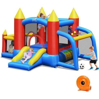 Château Gonflable Costway - Multicolore, Souffleur 450W, Enfants 3-10 ans - Publicité Château Gonflable Costway - Multicolore, Souffleur 450W, Enfants 3-10 ans - Publicité
