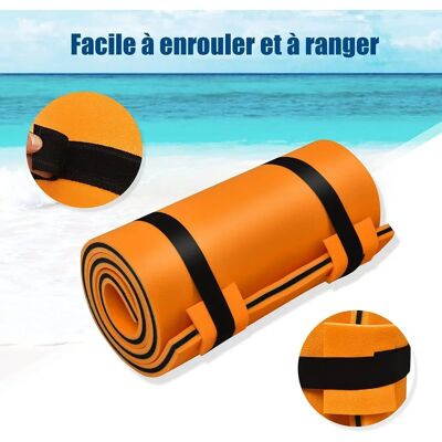 Costway - Colchoneta acuática - 210x66 cm - Naranja - Colchoneta acuática Costway - Colchoneta acuática - 210x66 cm - Naranja - Colchoneta acuática