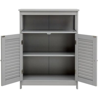 Costway - Badezimmer-Schrank - MDF - Wit - Badkamerkast Costway - Badezimmer-Schrank - MDF - Wit - Badkamerkast