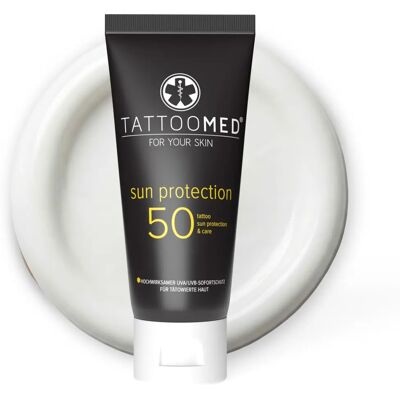 TattooMed SPF 50 Zonnebrandcrème - Bescherming voor getatoeëerde huid TattooMed SPF 50 Zonnebrandcrème - Bescherming voor getatoeëerde huid