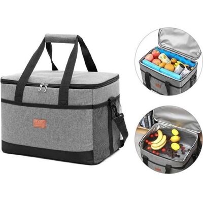 HAUTSTORE - 32L - Gris - 42x31x28cm - Sac de déjeuner isotherme - Publicité HAUTSTORE - 32L - Gris - 42x31x28cm - Sac de déjeuner isotherme - Publicité