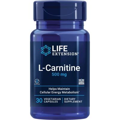Life Extension L-Carnitine 500mg - Suplement Diety - 30 Wegetariańskich Kapsułek Life Extension L-Carnitine 500mg - Suplement Diety - 30 Wegetariańskich Kapsułek