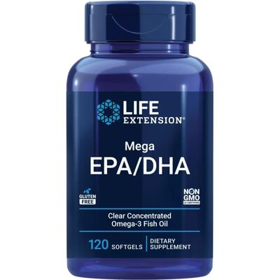 Life Extension Omega-3 Olej z Ryby 120 Softgels - Wspiera Serce i Mózg Life Extension Omega-3 Olej z Ryby 120 Softgels - Wspiera Serce i Mózg