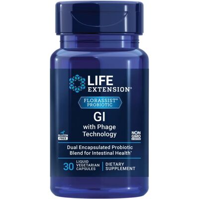 Life Extension Europe Florassist GI avec technologie des phages gélules (30 pc) - Publicité Life Extension Europe Florassist GI avec technologie des phages gélules (30 pc) - Publicité