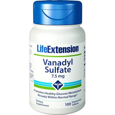 Life Extension Vanadyl Sulfate - Support Glucose & Insulin - 7.5mg Life Extension Vanadyl Sulfate - Support Glucose & Insulin - 7.5mg