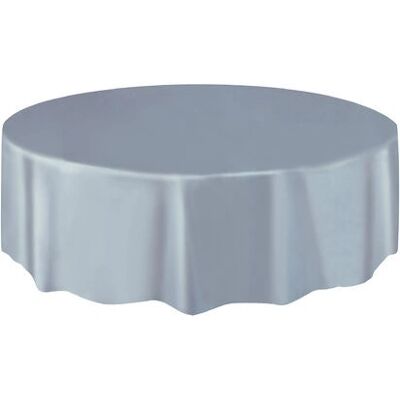 Unique Party - 50034 - Argent - Rond - Nappe jetable - Publicité Unique Party - 50034 - Argent - Rond - Nappe jetable - Publicité
