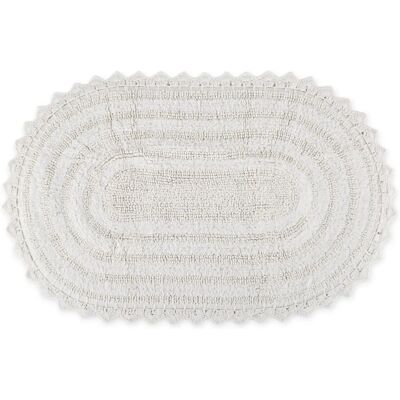 DII Crochet Collection - Oval Bath Mat - 43 x 61 cm - White DII Crochet Collection - Oval Bath Mat - 43 x 61 cm - White