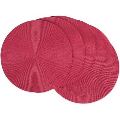 DII - Classic Woven Round - Rouge - 15 in - Dessous de table - Publicité DII - Classic Woven Round - Rouge - 15 in - Dessous de table - Publicité