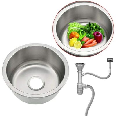 SENDERPICK - Round Stainless Steel Sink - Drain 110mm - Sink SENDERPICK - Round Stainless Steel Sink - Drain 110mm - Sink