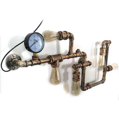 Senderpick - Five-light water-pipe wall lamp - Vintage gold - Lámpara de pared Senderpick - Five-light water-pipe wall lamp - Vintage gold - Lámpara de pared