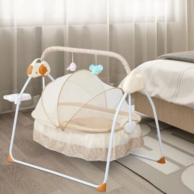 SENDERPICK - Cuna eléctrica para bebé - MP3 - Foldable - Baby cradle SENDERPICK - Cuna eléctrica para bebé - MP3 - Foldable - Baby cradle