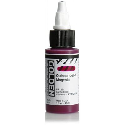 Golden High Flow Acryliques - Magenta de quinacridone - Peinture acrylique - Publicité Golden High Flow Acryliques - Magenta de quinacridone - Peinture acrylique - Publicité