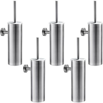 Set di 5 Spazzole WC in Acciaio Inox a Parete - Auralum Set di 5 Spazzole WC in Acciaio Inox a Parete - Auralum